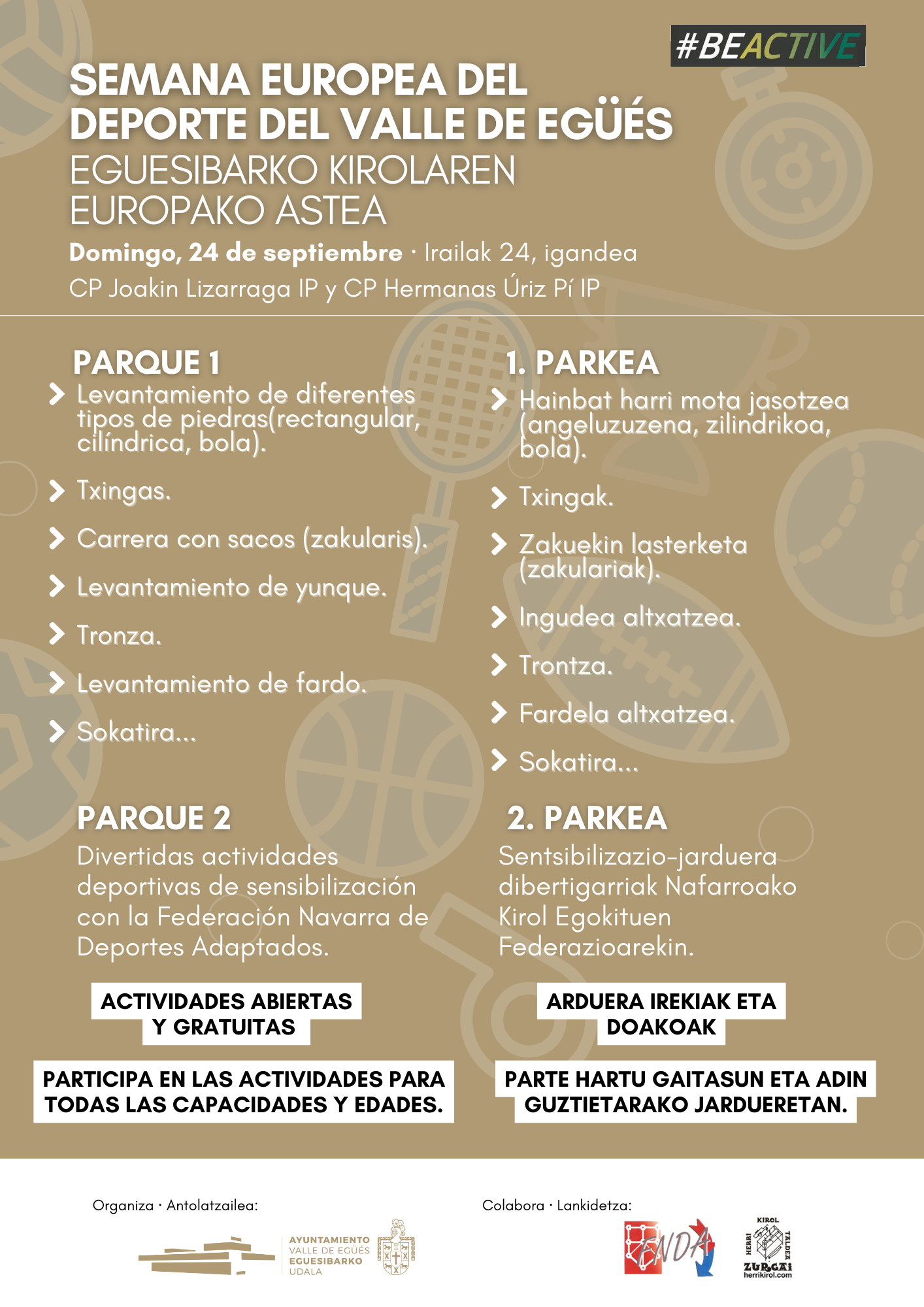 Semana Europea del Deporte del Valle de Eg&uuml;&eacute;s (24 de septiembre)